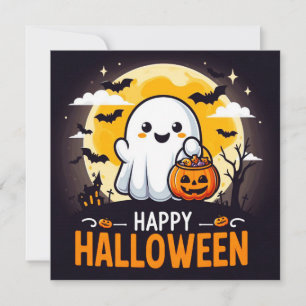 Glückliche Halloween-Grußkarten Karte