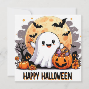 Glückliche Halloween-Grußkarten Karte