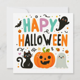 Glückliche Halloween-Grußkarten Karte