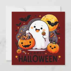 Glückliche Halloween-Grußkarten Karte