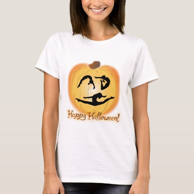 Glückliche Halloween-Gymnastik T-Shirt (Vorderseite)