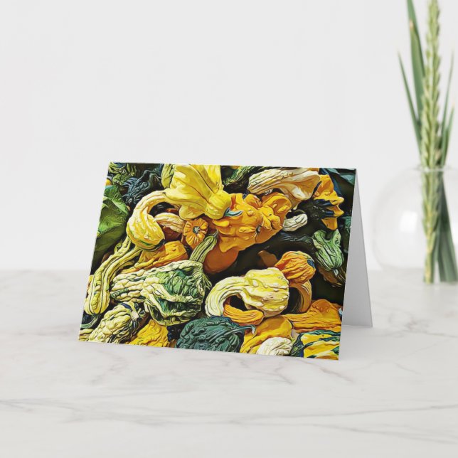 Glückliche Halloween Herbst Segnungen Pumpkins Karte (Vorderseite)