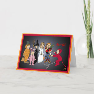 Glückliche Halloween-Kinder, Aargh! Karte