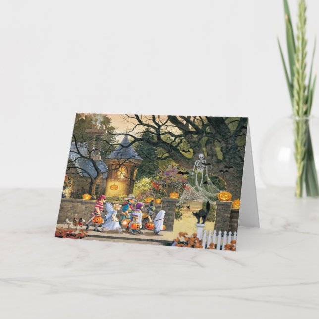 Glückliche Halloween-Kinder Karte (Vorderseite)