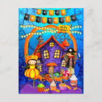 Glückliche Halloween-Kostümkinder Party-Feier