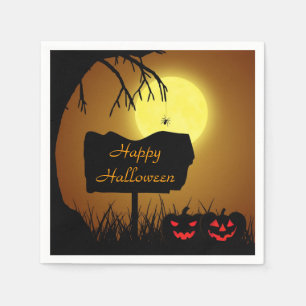 Glückliche Halloween-Kürbislaterne Pumpkins Serviette