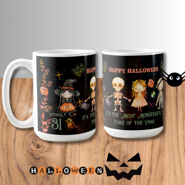 Glückliche Halloween-Monster-Tasse Kaffeetasse (Happy Halloween Monsters Mug)