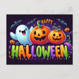 Glückliche Halloween-Postkarten Postkarte