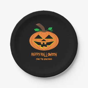 Glückliche Halloween Pumpkin Paper Teller