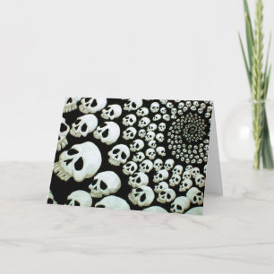 Glückliche Halloween-Schädel-Strudel-Karte Karte