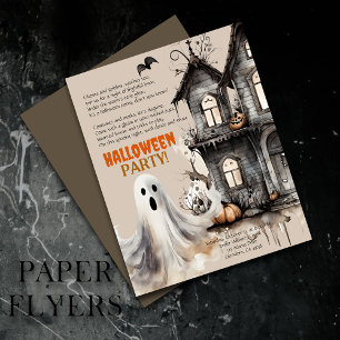 Glückliche Halloween Spooky Ghost Party Gedicht Ei Flyer