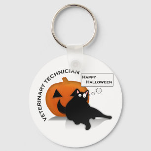 Glückliche Halloween-Tierarzt-Technologie! Schlüsselanhänger