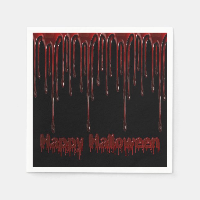 Glückliche Halloween-Tropfen Serviette (Vorderseite)