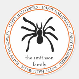 Glückliche Halloweentarantula-Spinne Runder Aufkleber