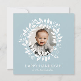 glückliche hanukkah floral feiertagskarte