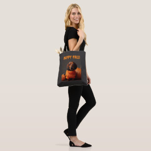 Glückliche Herbst-Dachshund-Tragetasche