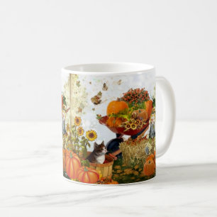Glückliche Herbstsaison Katzenliebhaber Kaffeetass Kaffeetasse