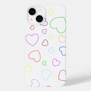 Glückliche Herzen 1 - bunt - niedlicher Girly Fal Case-Mate iPhone Hülle