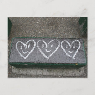 Glückliche Herzen Postkarte