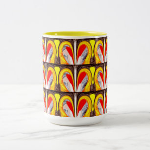 Glückliche Herzen Zweifarbige Tasse