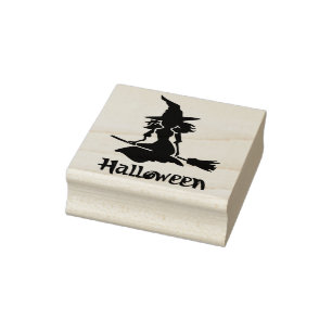 glückliche Hexenkunst-Briefmarke Gummistempel
