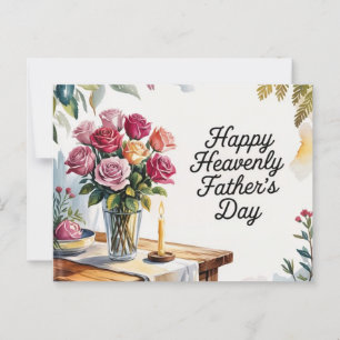 Glückliche Himmlische Vatertagskarte Postkarte