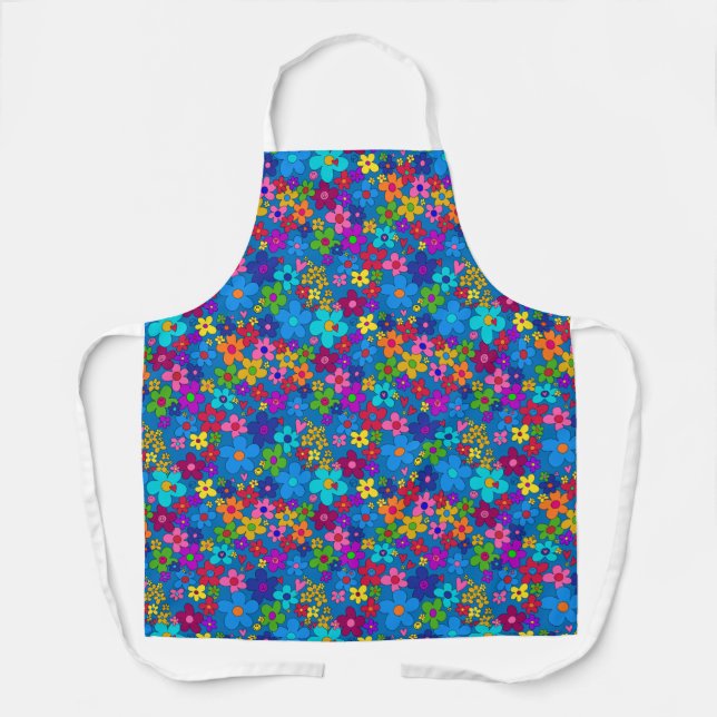 Glückliche Hippie-Gänseblümchen-Schürze Schürze (Vorderseite)