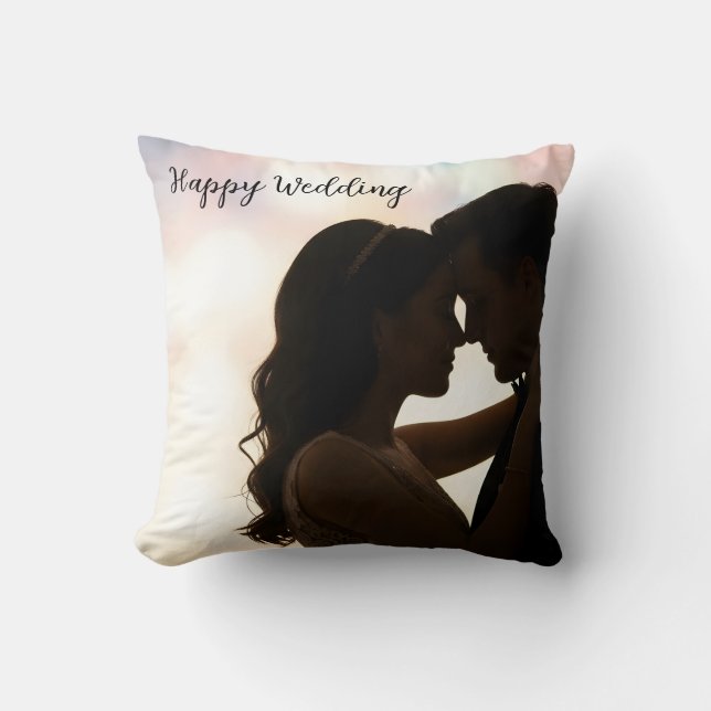 glückliche Hochzeit Kissen (Vorderseite)