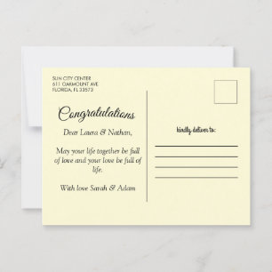 Glückliche Hochzeit Postkarte