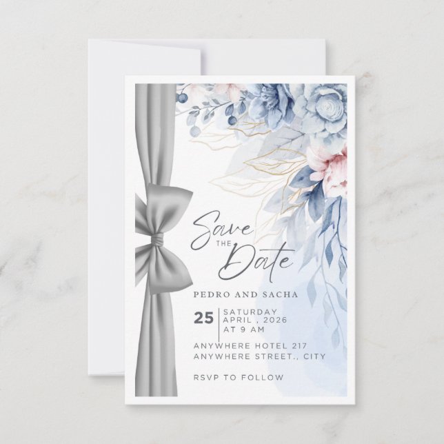Glückliche Hochzeit RSVP Karte (Vorderseite)
