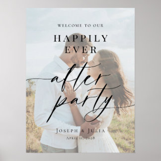 Glückliche Hochzeitsfeier Willkommensfoto Hochzeit Poster