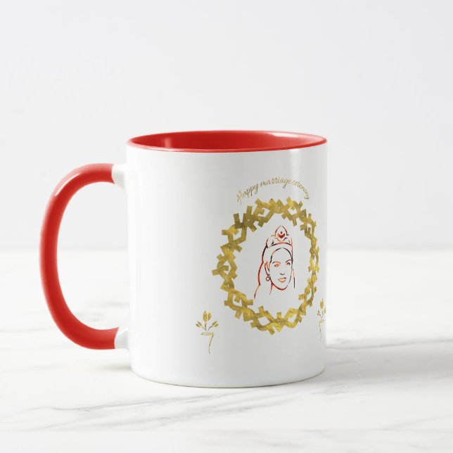 Glückliche Hochzeitszeremonie Tasse (Links)