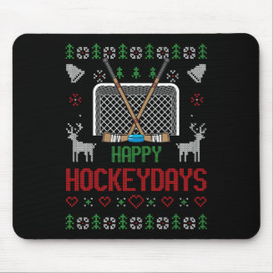 Glückliche Hockeytage Hockeydays Hässliche Weihnac Mousepad