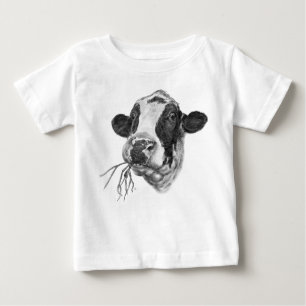 Glückliche Holsteiner-Milchkuh Baby T-shirt