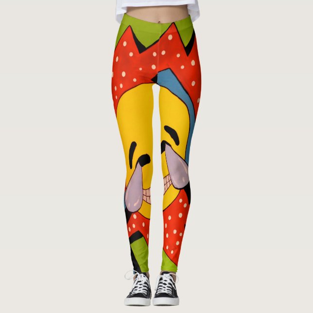 Glückliche Hosen Leggings (Vorderseite)