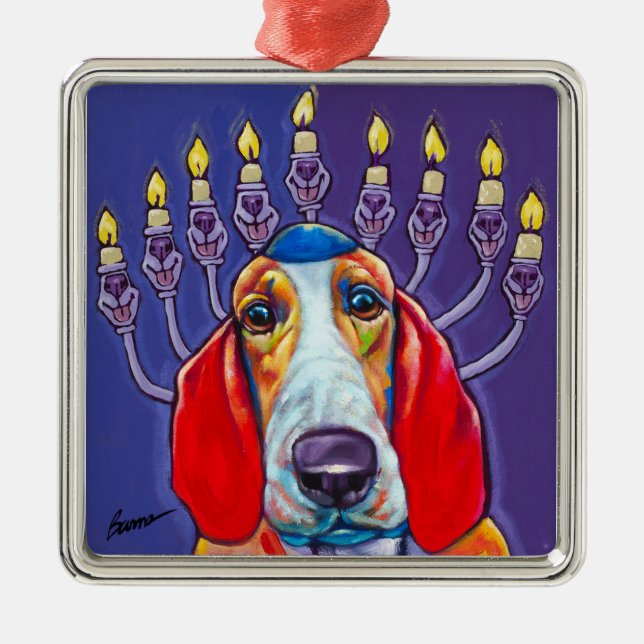 Glückliche Houdakkah Verzierung durch Ron-Brände Ornament Aus Metall (Vorne)