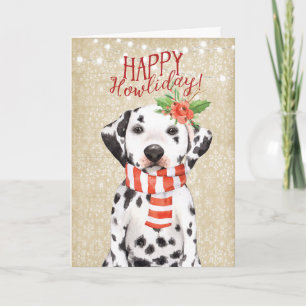 Glückliche Howliday Weihnachtskarte dalmation Feiertagskarte