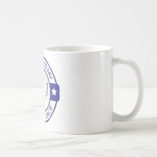 Glückliche Hufeisen des Platzes A258 blau Tasse