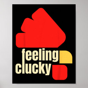 Glückliche Hühnerliebhaberin Poster