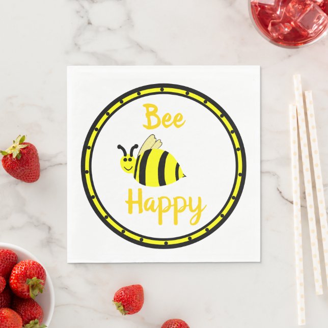 Glückliche Hummel-Party Serviette (Beispiel)