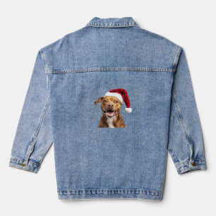 Glückliche Hunde an Weihnachten Lustige Hunde Clas Jeansjacke