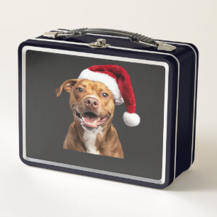 Glückliche Hunde an Weihnachten Lustige Hunde Clas Metall Brotdose