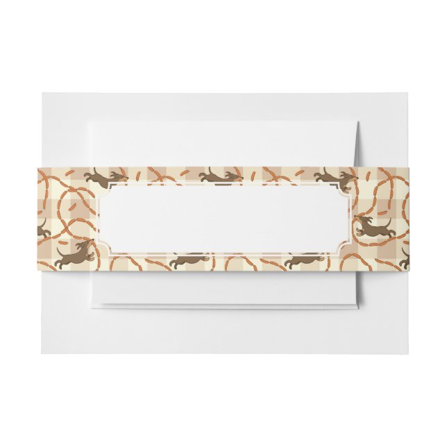 glückliche Hunde mit Wursthintergrund Einladungsbanderole (Vorderseite Beispiel)