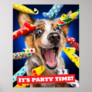 Glückliche Hundeparty-Tutgeräusche Poster
