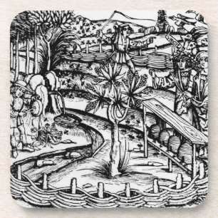 Glückliche husbandsmen, die Bienen, Illustration Untersetzer