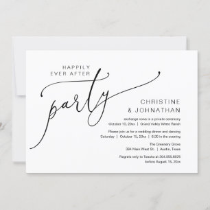 Glückliche Immer-nach-dem-Hochzeits-Party, Intim-H Einladung