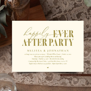 Glückliche Immer Nach Der Party, Moderne Hochzeits Einladung