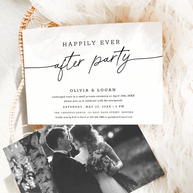 Glückliche Immer Nach Der Party-Skript Hochzeit El Einladung (Von Creator hochgeladen)