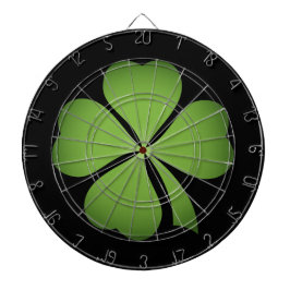 Glückliche Iren vierblättriges Kleeblatt Dartscheibe