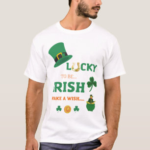 Glückliche Irish machen einen Wunsch T - Shirt